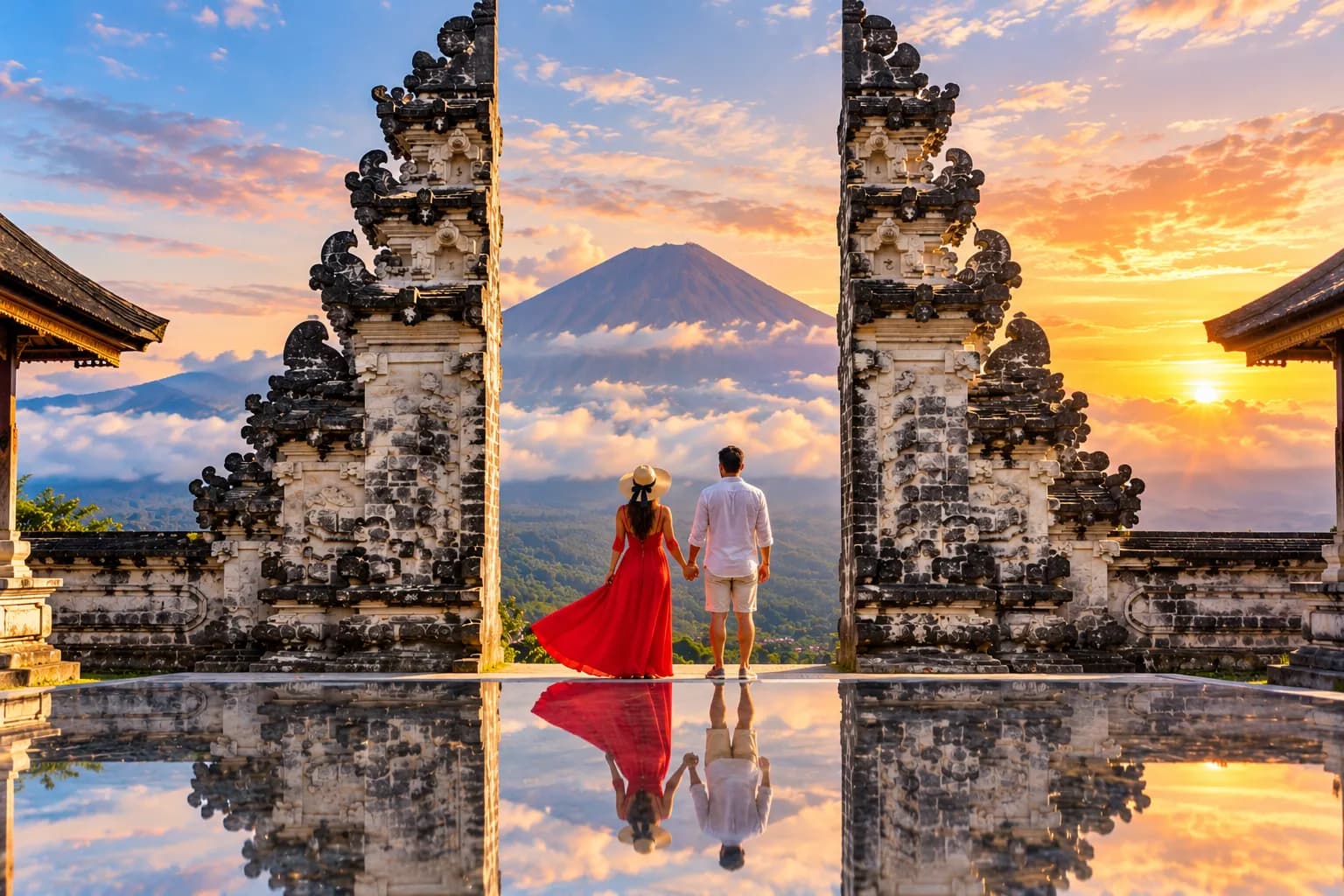 Romantic Gates to Heaven at Sunrise